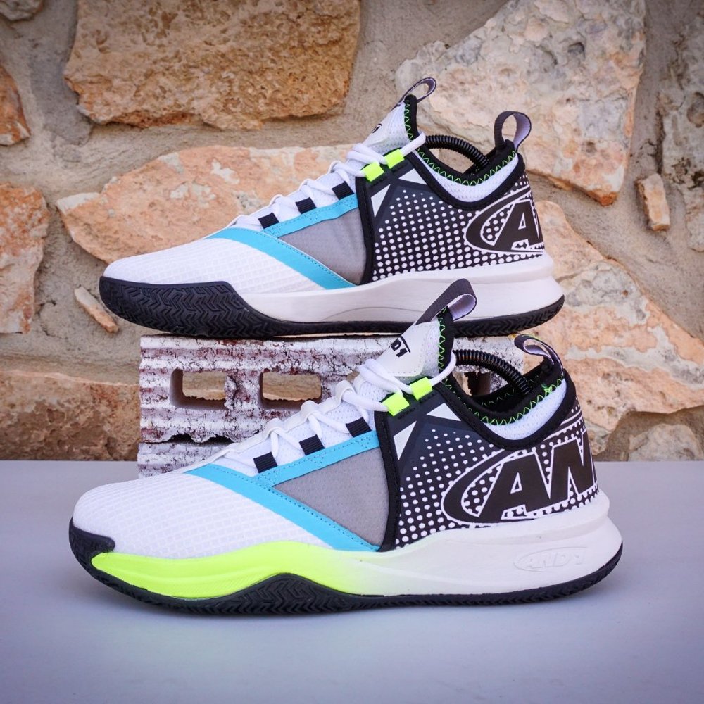 AND1 CHARGE WHITE HIGH VOLT *UNRELEASED COLOR* BASKETBALL SNEAKERS SHOES - Picture 3 of 13